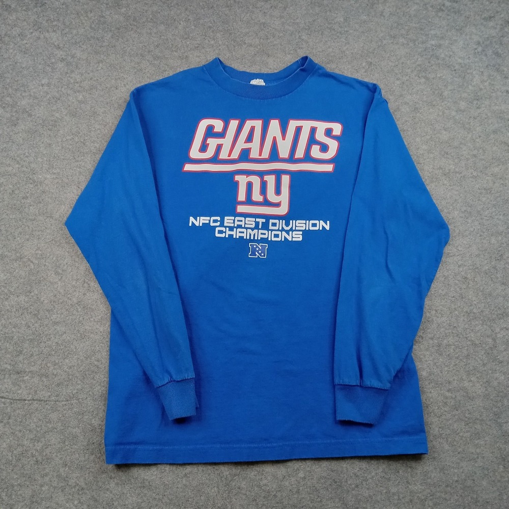 New York Giants Shirt Mens Medium Blue NFL Football Long Sleeve Alstyle Tee